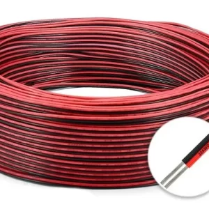 UL2468 18-24 AWG PVC Black and Red Circle Tinned Copper Electrical Wire Cable for LED Lighting, Inverters