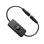 5.5mm 2.1mm or USB 2.0 Plug DC Extension Cable with 303 Inline Switch black