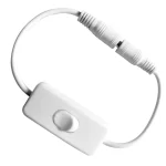 5.5mm 2.1mm or USB 2.0 Plug DC Extension Cable with 303 Inline Switch white