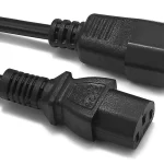 Black 1.8m IEC C13 to C14 AC Power Cable